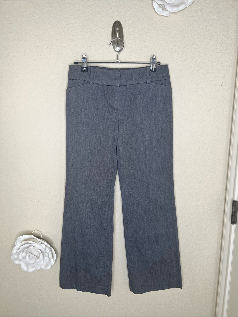 NTM: Ann Taylor Signature Petite Gray Stretch Trouser Pants Size 0P